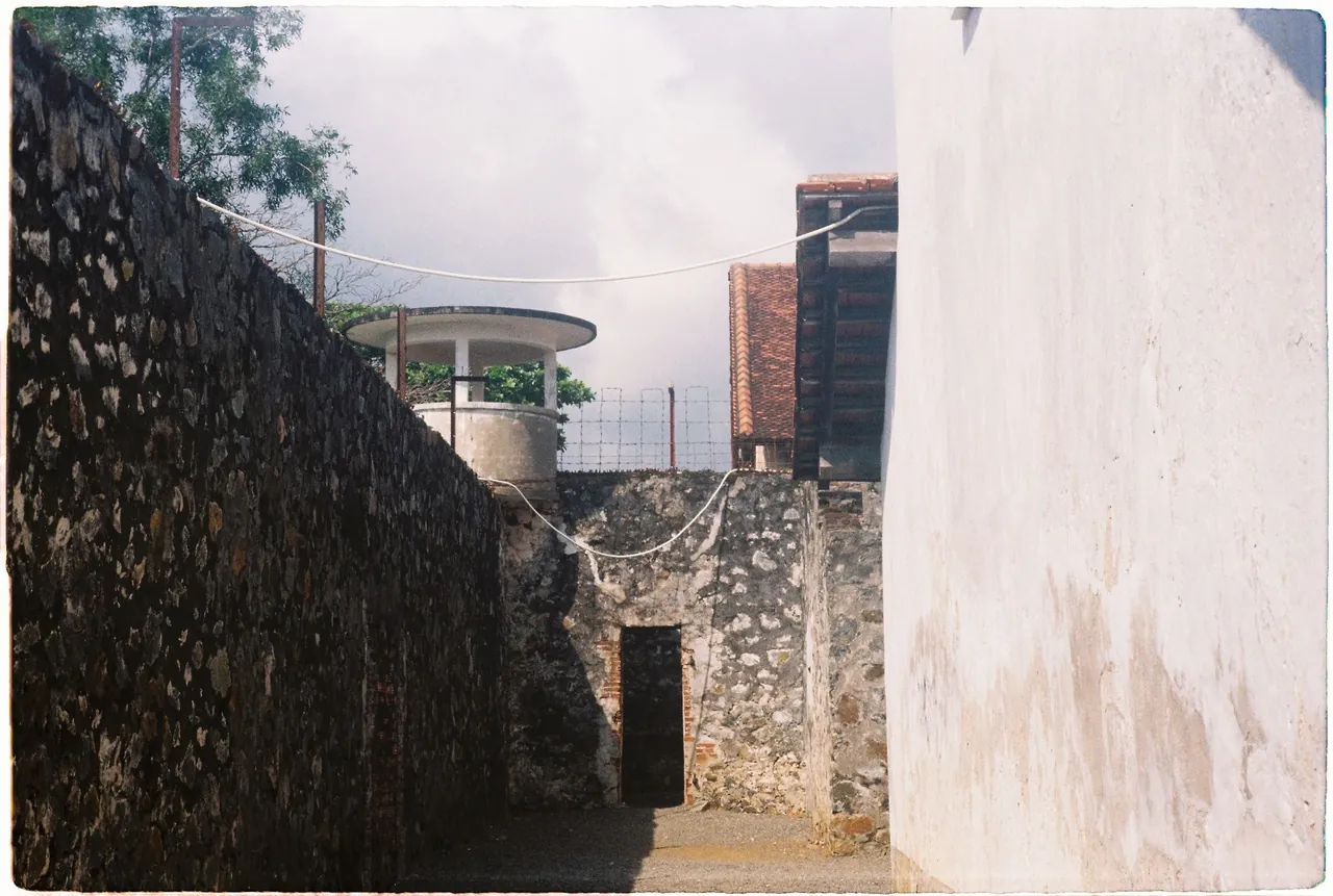 Historic prison cells at the old penal colony on Con Son island, Con Dao, Vietnam