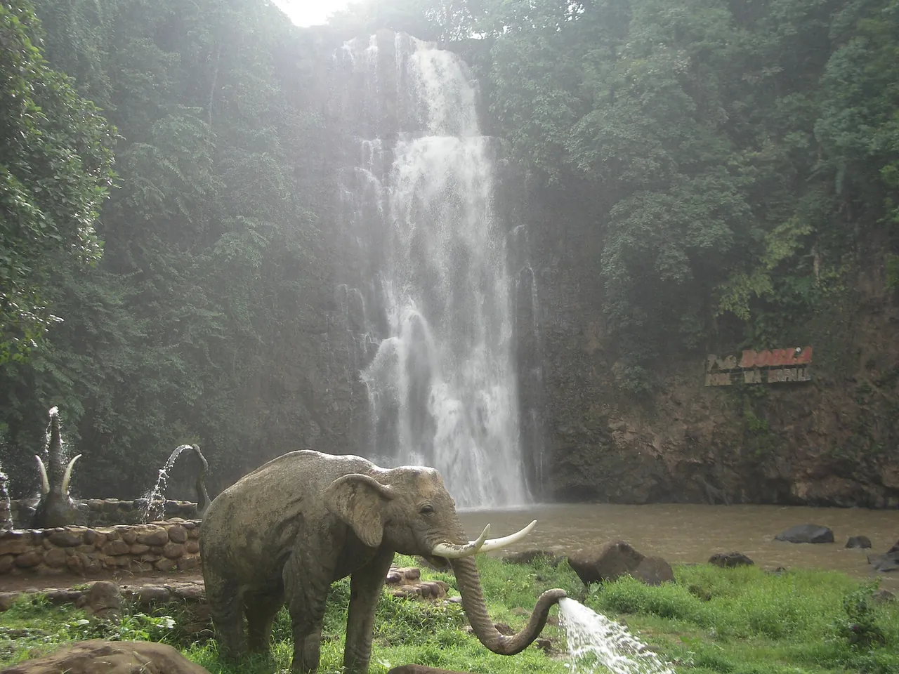 A waterfall in the highlands near Da Lat, Vietnam, where canyoning trips run