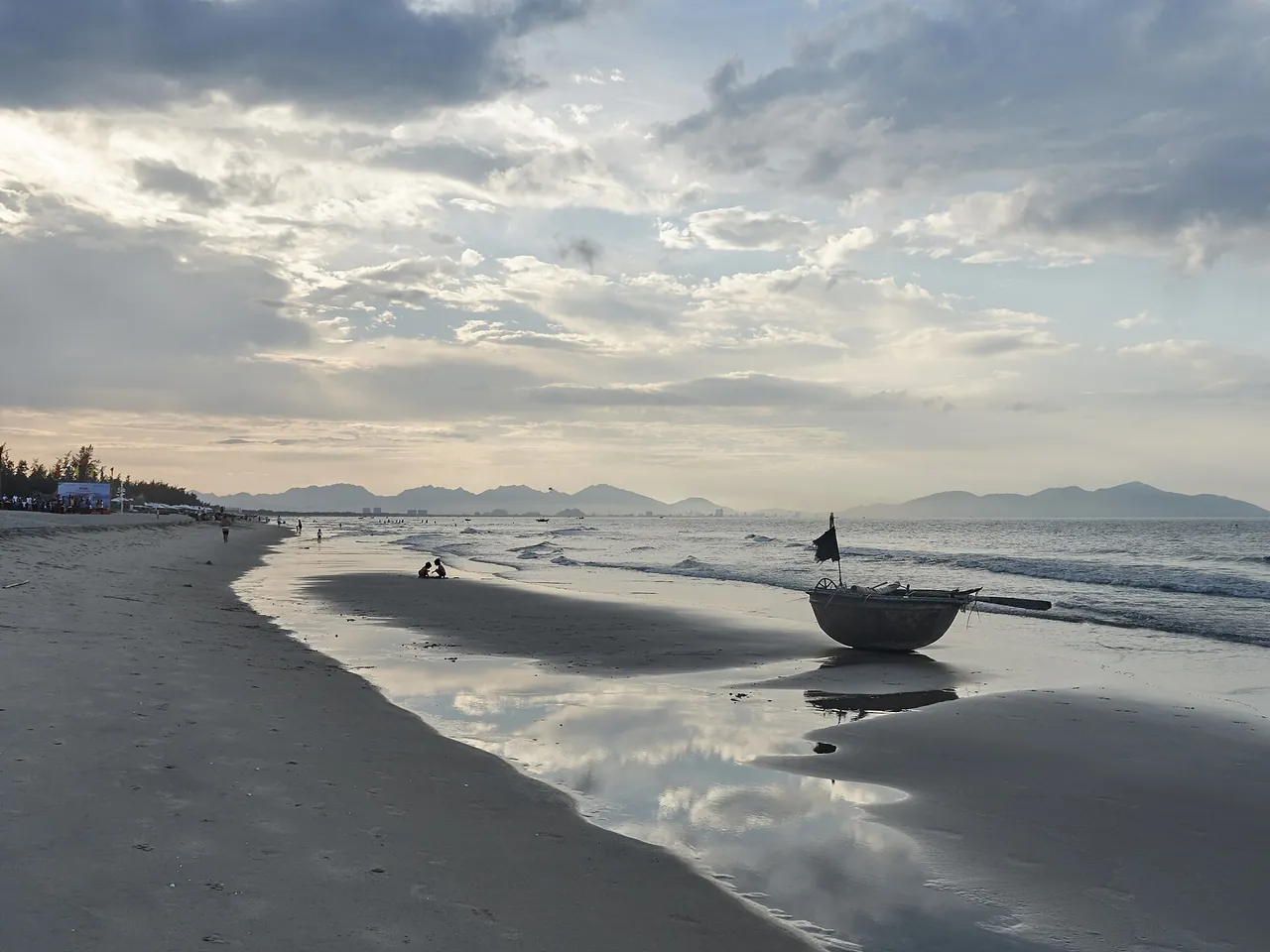 The sandy beach at An Bang near Hoi An on Vietnam's central coast