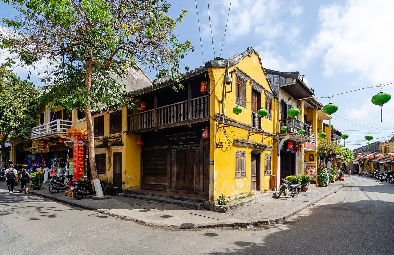 Lantern-lit streets of the old town in Hoi An on Vietnam's central coast