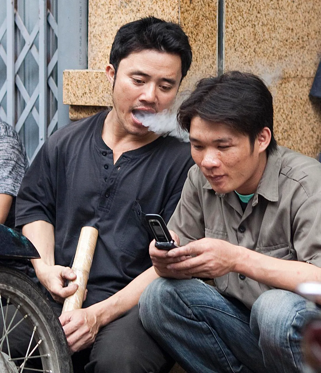A mobile phone and SIM card shop on a street in Vietnam